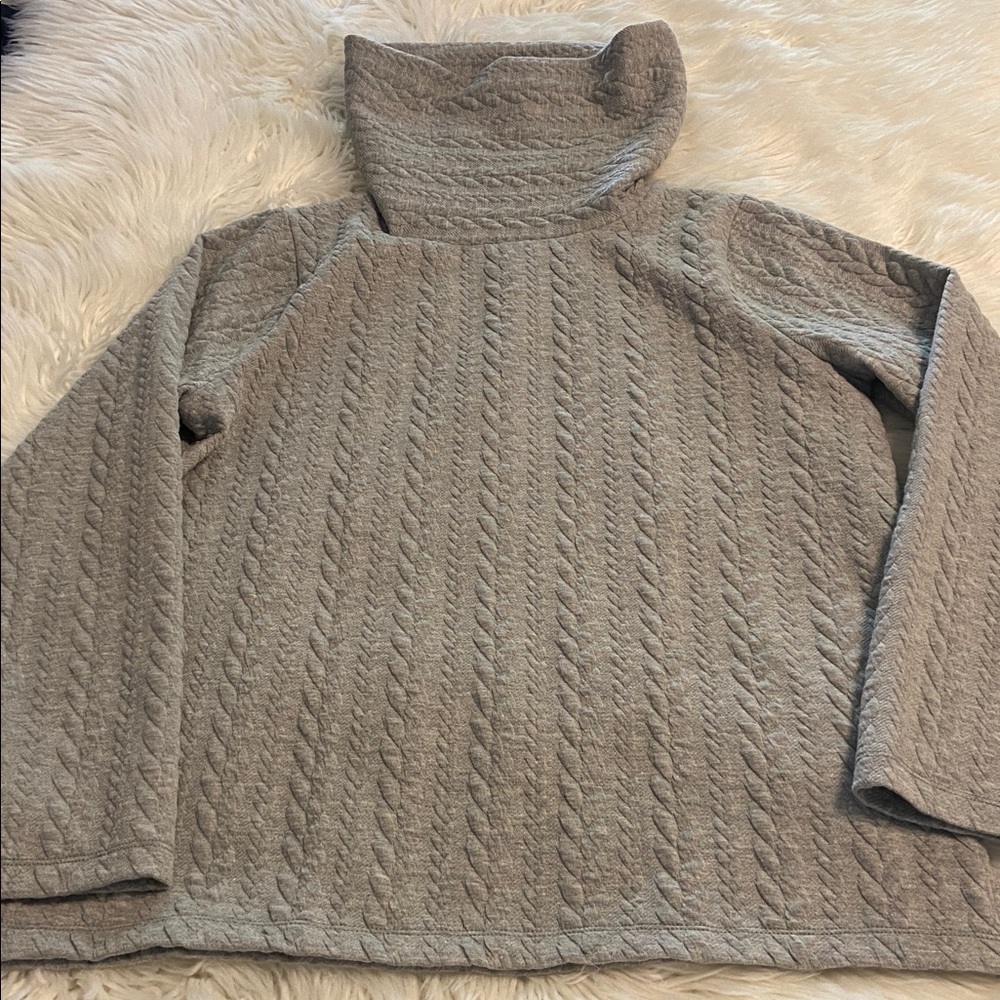 J. Crew Light Gray Cowl Neck Sweater size L length 26” bust 42” brand new - Picture 6 of 12
